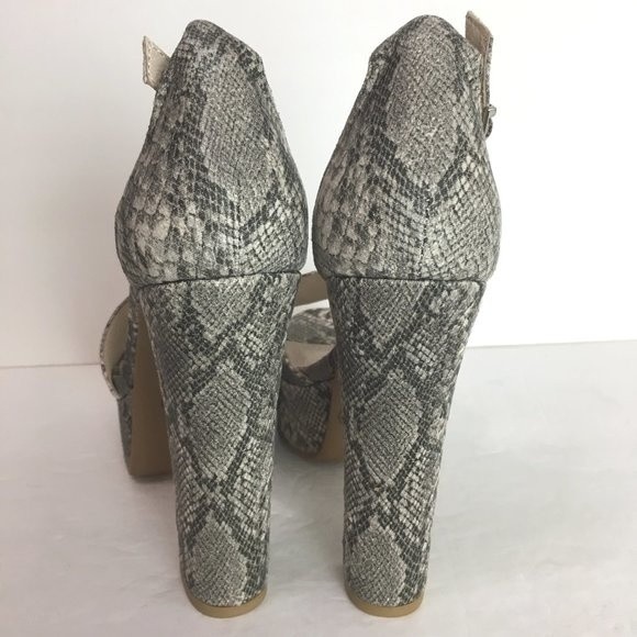 Chinese Laundry Women's Snakeskin Avenue 2 Platform Sandal Block Heels 8.5 NEW - Picture 7 of 16